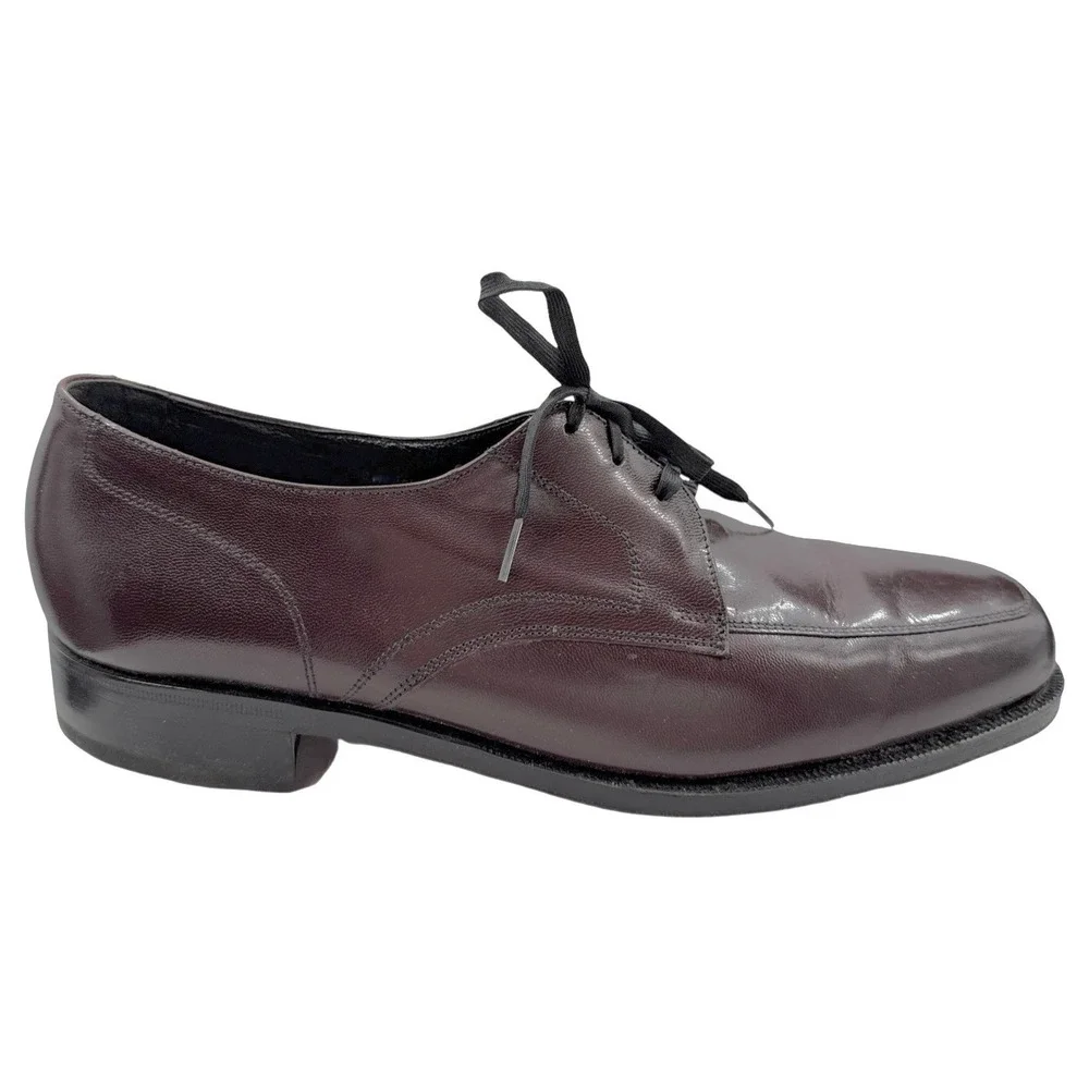Florsheim Burgundy Leather Apron Toe Dress‎ Shoes Size 8.5 Vintage Classic